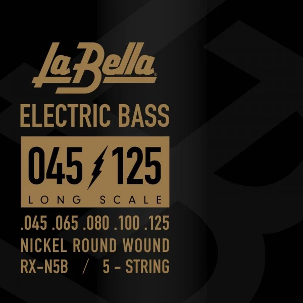 JUEGO DE CUERDAS LA BELLA PARA BAJO ELÉCTRICO DE 5 CUERDAS RXN5B NICKEL