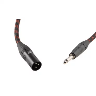 CABLE EK AUDIO TRENZADO DE TELA PARA MICRÓFONO JACK-XLR MACHO 9 METROS