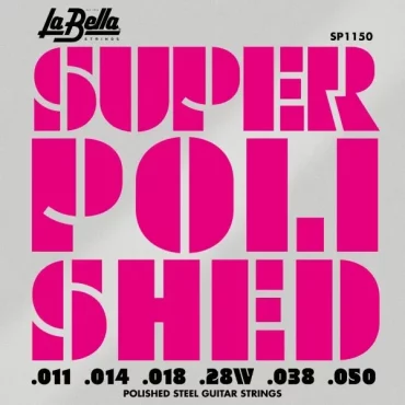 JUEGO DE CUERDAS PARA GUITARRA ELÉCTRICA LA BELLA SUPER POLISHED BL 11-50