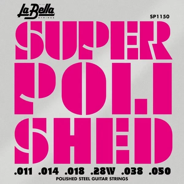 JUEGO DE CUERDAS PARA GUITARRA ELÉCTRICA LA BELLA SUPER POLISHED BL 11-50