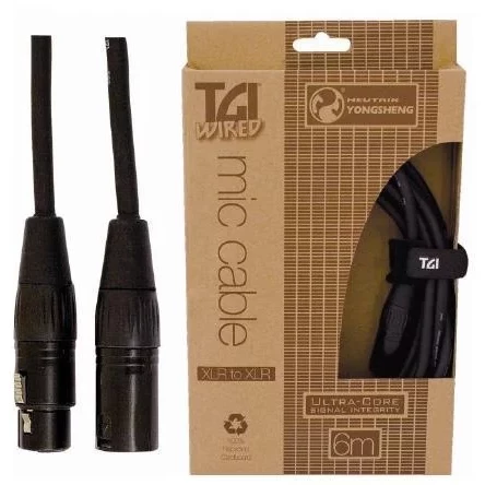 CABLE TGI PARA MICROFONO XLR-XLR HEMBRA 6M