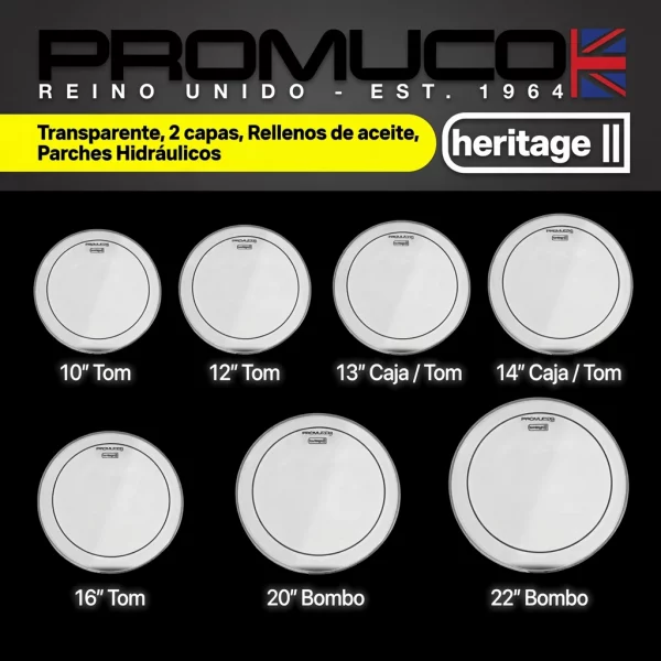 PARCHE PROMUCO HERITAGE 20" ACEITE 2 CAPAS - Imagen 2