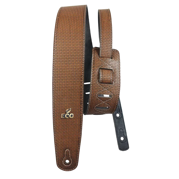 CORREA BASSO PARA GUITARRA Y BAJO SERIE GRECO PREMIUM MARRÓN