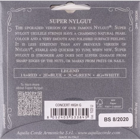 JUEGO DE CUERDAS AQUILA PARA UKELELE CONCIERTO 103U - Imagen 2
