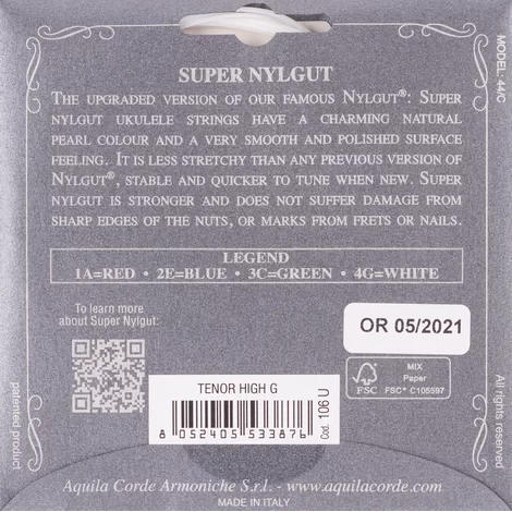 JUEGO DE CUERDAS AQUILA PARA UKELELE TENOR 106U - Imagen 2