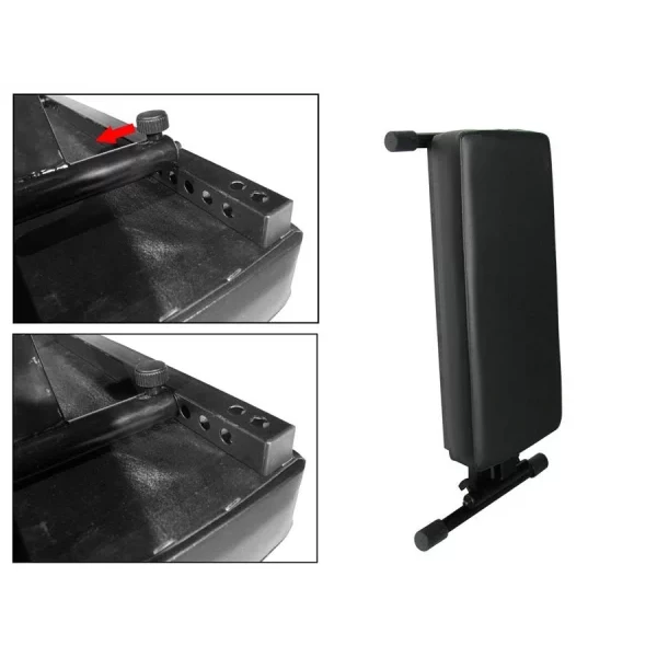 BANQUETA TECLADO BOSTON CUERO NEGRO 53x24 cm - Imagen 2