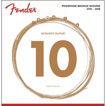 JUEGO DE CUERDAS FENDER PARA GUITARRA ACÚSTICA EXTRA LIGHT 010 - 048