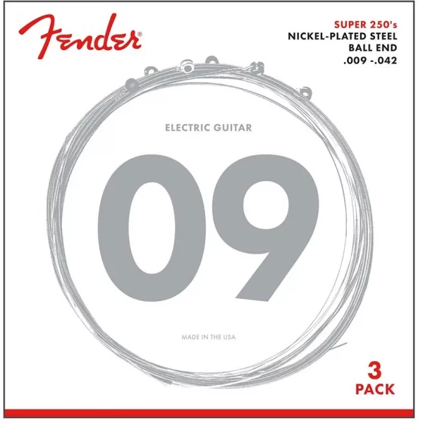 JUEGO DE CUERDAS FENDER PARA ELÉCTRICA NÍQUEL LIGHT 3uds