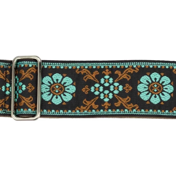 CORREA GAUCHO SERIE DELUXE TRADICIONAL PARA GUITARRA 50mm MARRÓN/AZUL - Imagen 3