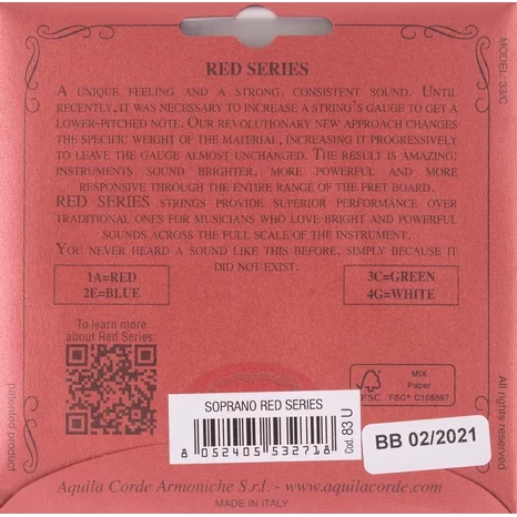 JUEGO DE CUERDAS AQUILA PARA UKELELE SOPRANO 83U - Imagen 2