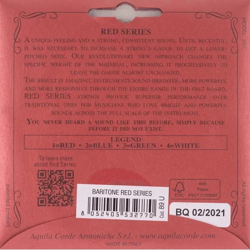 JUEGO DE CUERDAS AQUILA PARA UKELELE BARITONO 89U - Imagen 2