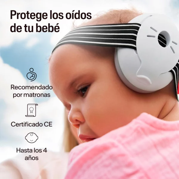 CASCOS PROTECCIÓN RUIDOS MUFFY BABY NEGRO - Imagen 3