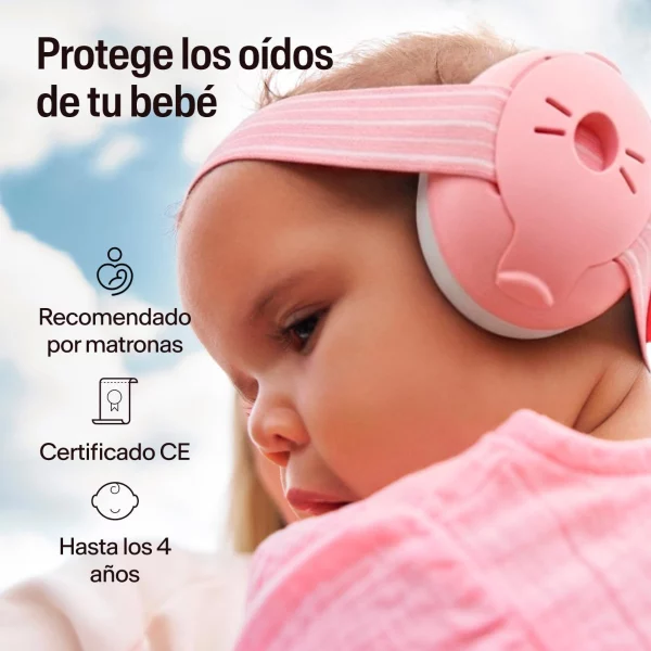CASCOS PROTECCIÓN RUIDOS MUFFY BABY ROSA - Imagen 3