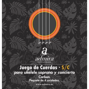 JUEGO DE CUERDAS ADMIRA PARA UKELELE SOPRANO Y CONCIERTO CA500UKCSC CARBON