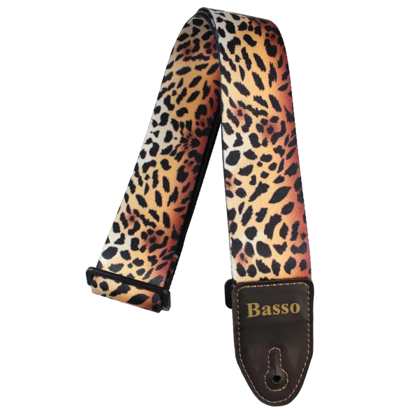 CORREA BASSO PARA GUITARRA Y BAJO SERIE SALVAJE LEOPARDO