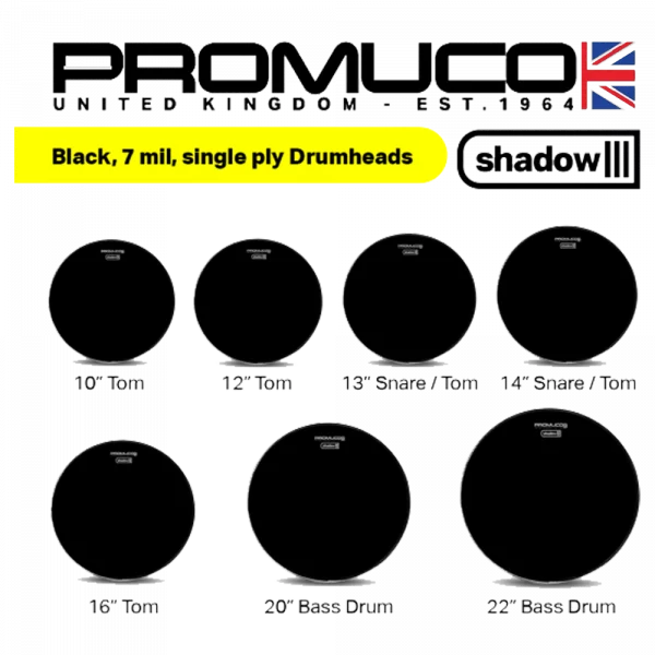 PARCHE PROMUCO SERIE SHADOW 12" NEGRO - Imagen 3