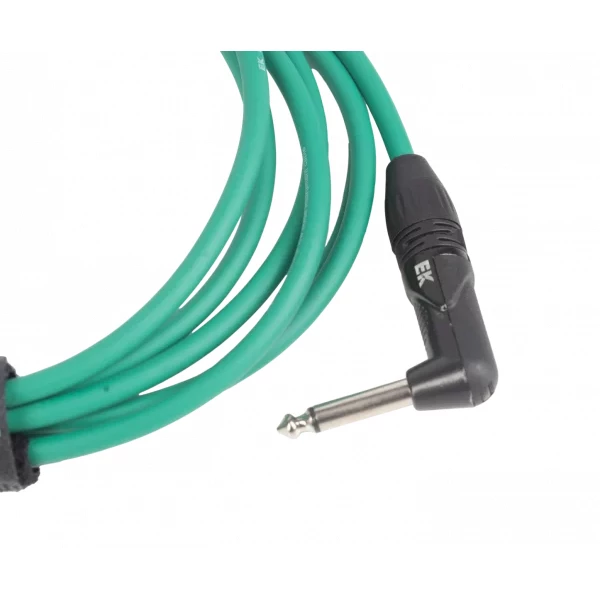 CABLE EK AUDIO PARA GUITARRA JACK RECTO-ACODADO 6M VERDE - Imagen 2