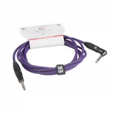 CABLE EK AUDIO PARA GUITARRA JACK RECTO-ACODADO 6M VIOLETA