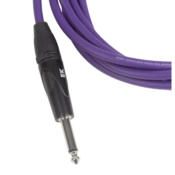 CABLE EK AUDIO PARA GUITARRA JACK RECTO-ACODADO 3M VIOLETA - Imagen 2