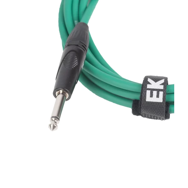 CABLE EK AUDIO PARA GUITARRA JACK RECTO-ACODADO 6M VERDE - Imagen 3