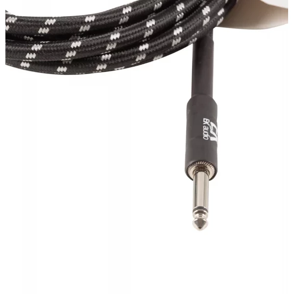 CABLE EK AUDIO PARA GUITARRA JACK - JACK RECTOS TELA TRENZADA DE 6 M - Imagen 2