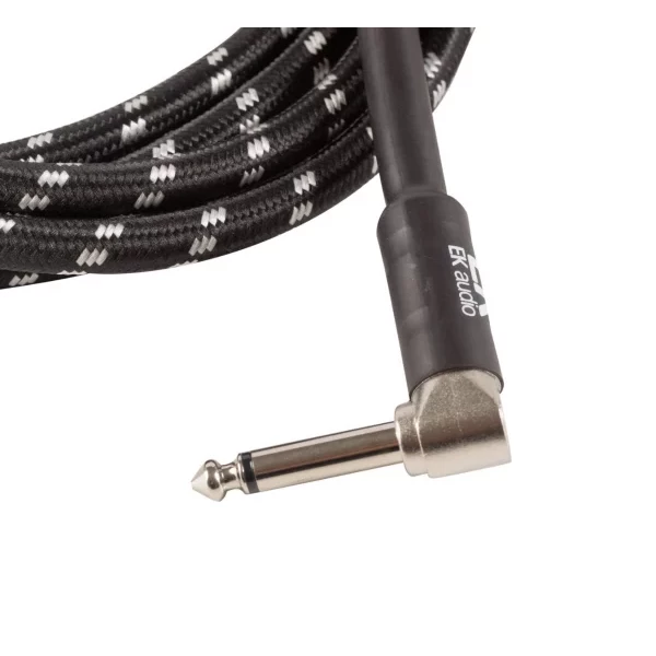 CABLE EK AUDIO PARA GUITARRA JACK - JACK RECTO- ACODADO TELA TRENZADA DE 6 M - Imagen 2
