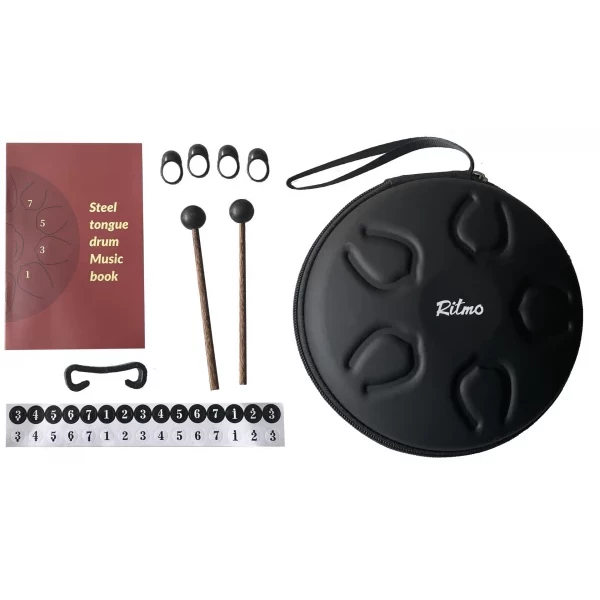 MINI TONGUE DRUM DE 6” - 8 NOTAS LOTUS DISPLAY DORADO - Imagen 2