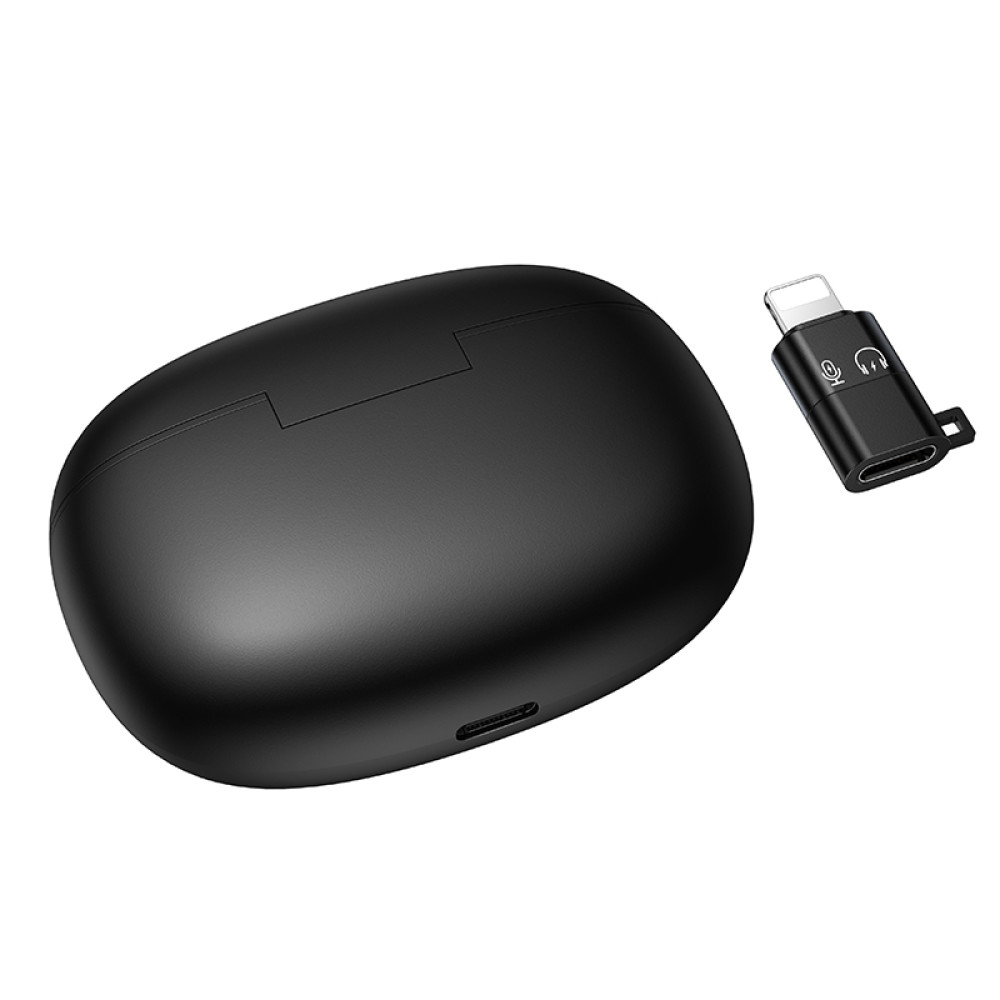 Micrófono Lavalier Hoco L19 inalámbrico con DSP, USB-C/Lightning y estuche de carga - Imagen 6