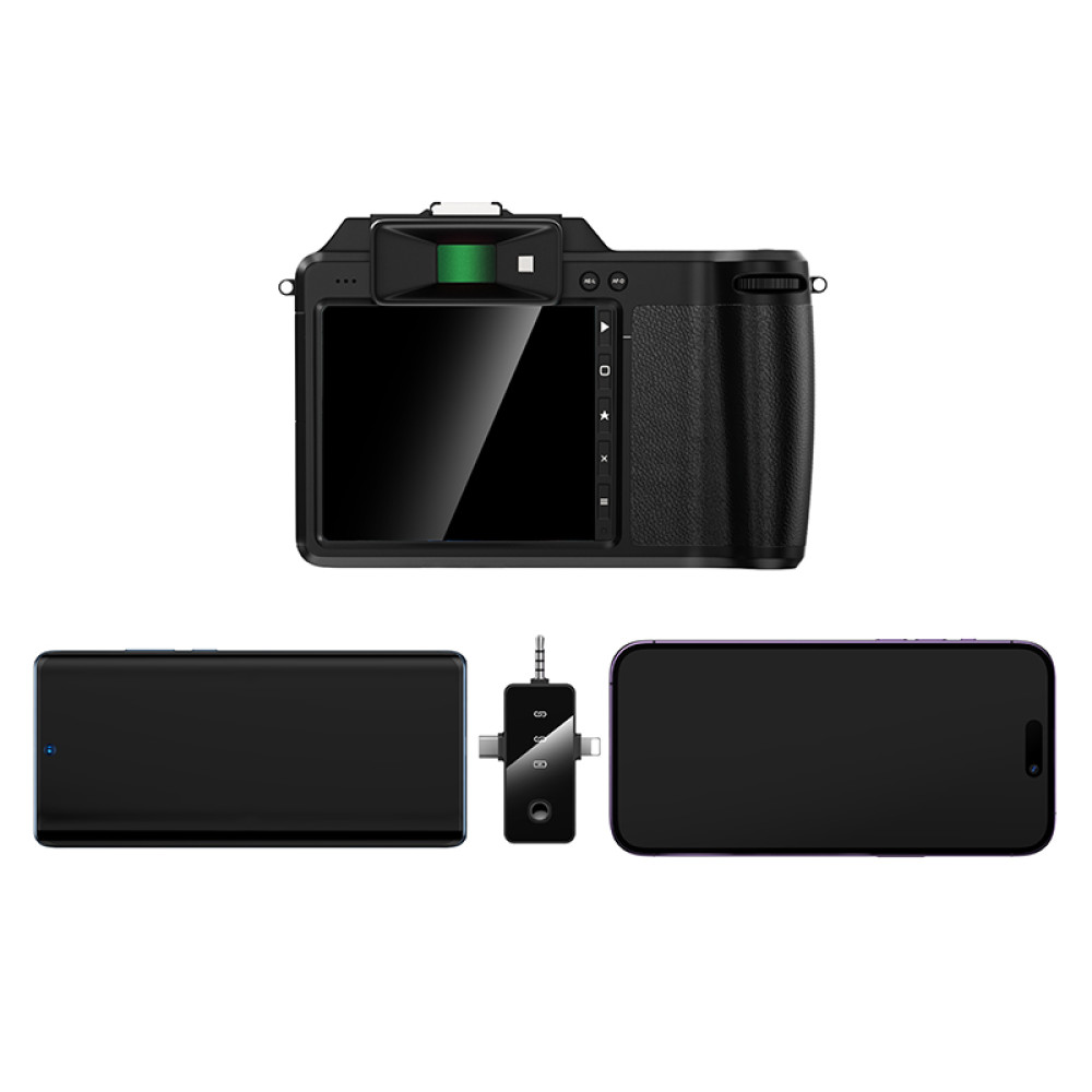 Micrófono Lavalier dual Hoco L20C inalámbrico con DSP y USB-C/Lightning/Jack 3,5 - Imagen 2