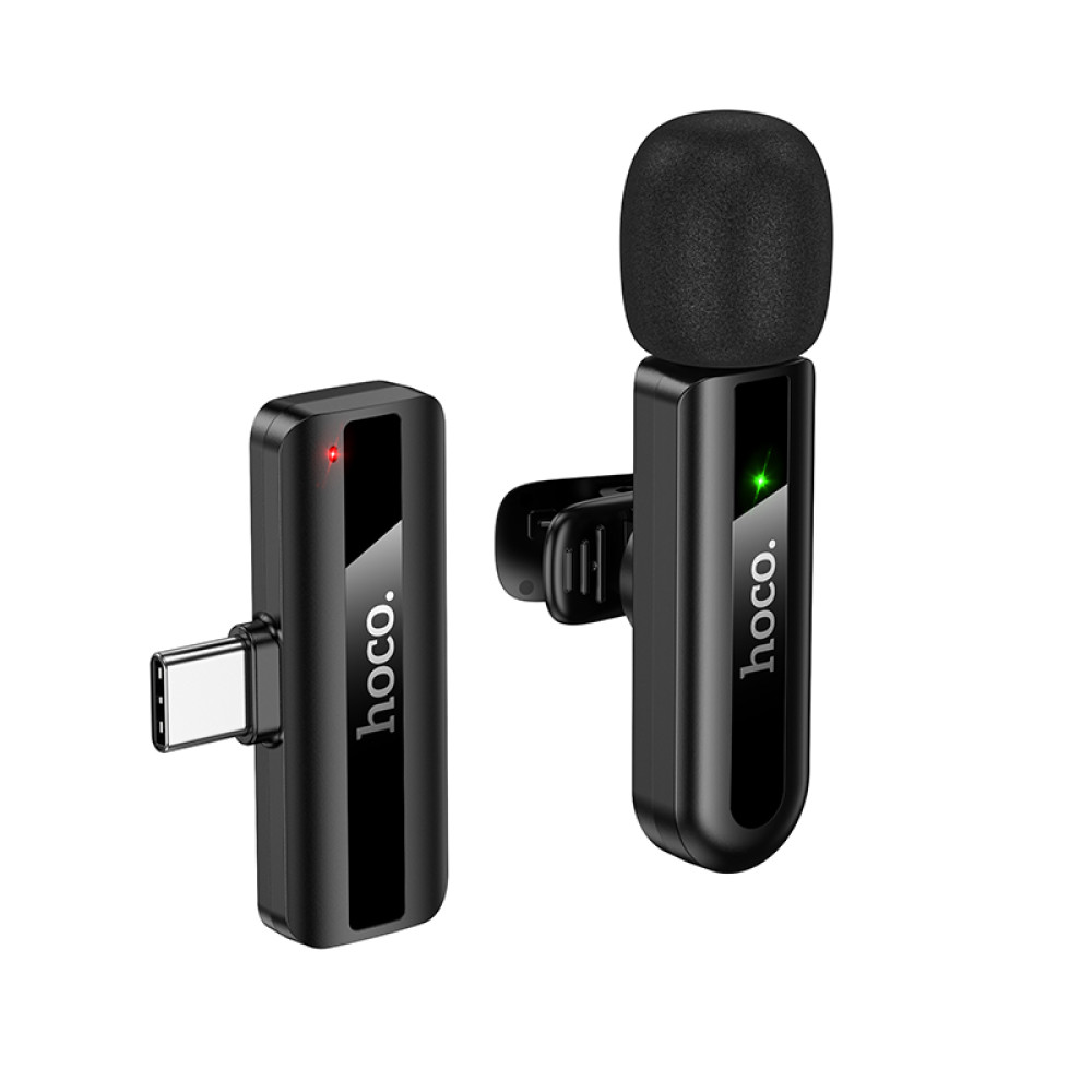Micrófono Lavalier Hoco L20 inalámbrico con DSP y USB-C