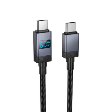Cable Hoco X118 USB-C - USB-C PD 60W 1m con pantalla LED