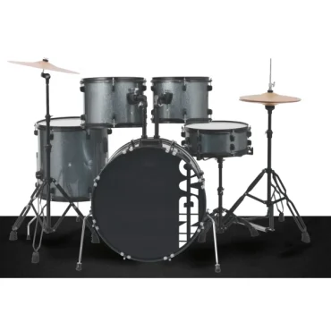 BATERÍA JINBAO BOMBO DE 22" GRIS OSCURO